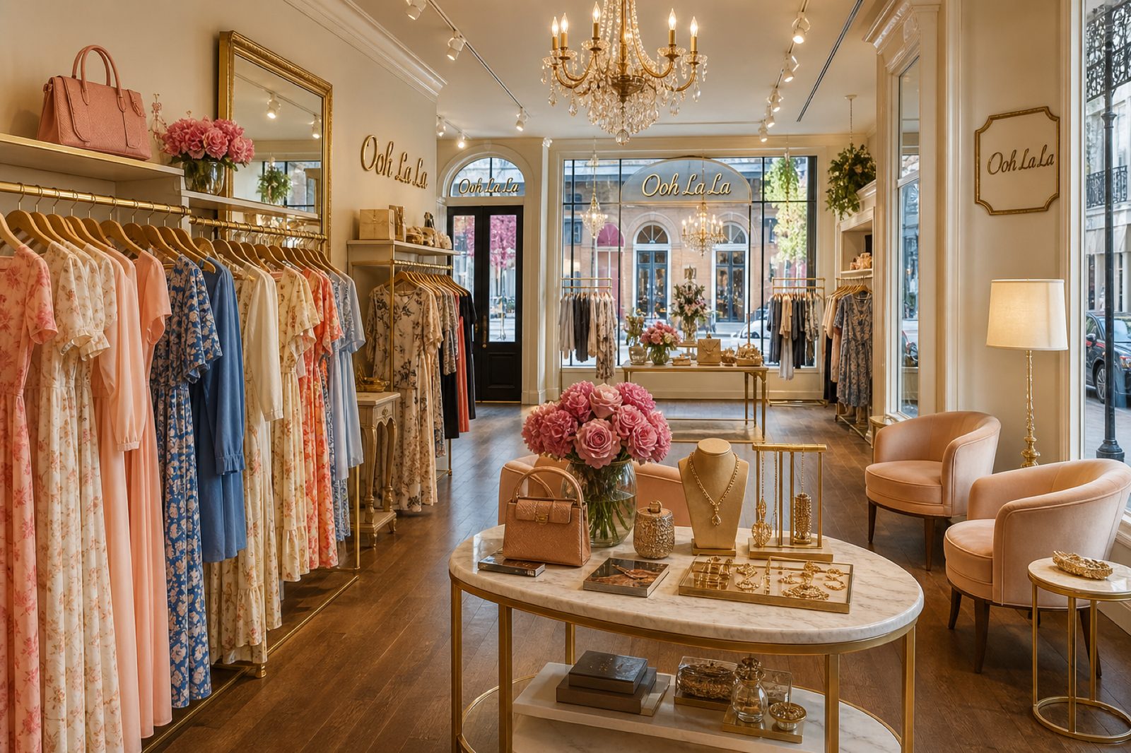 Interior of Ooh La La Boutique in New Orleans